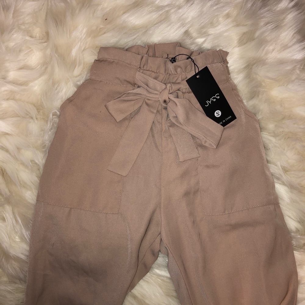 Women’s Tan Bow Belt Pants